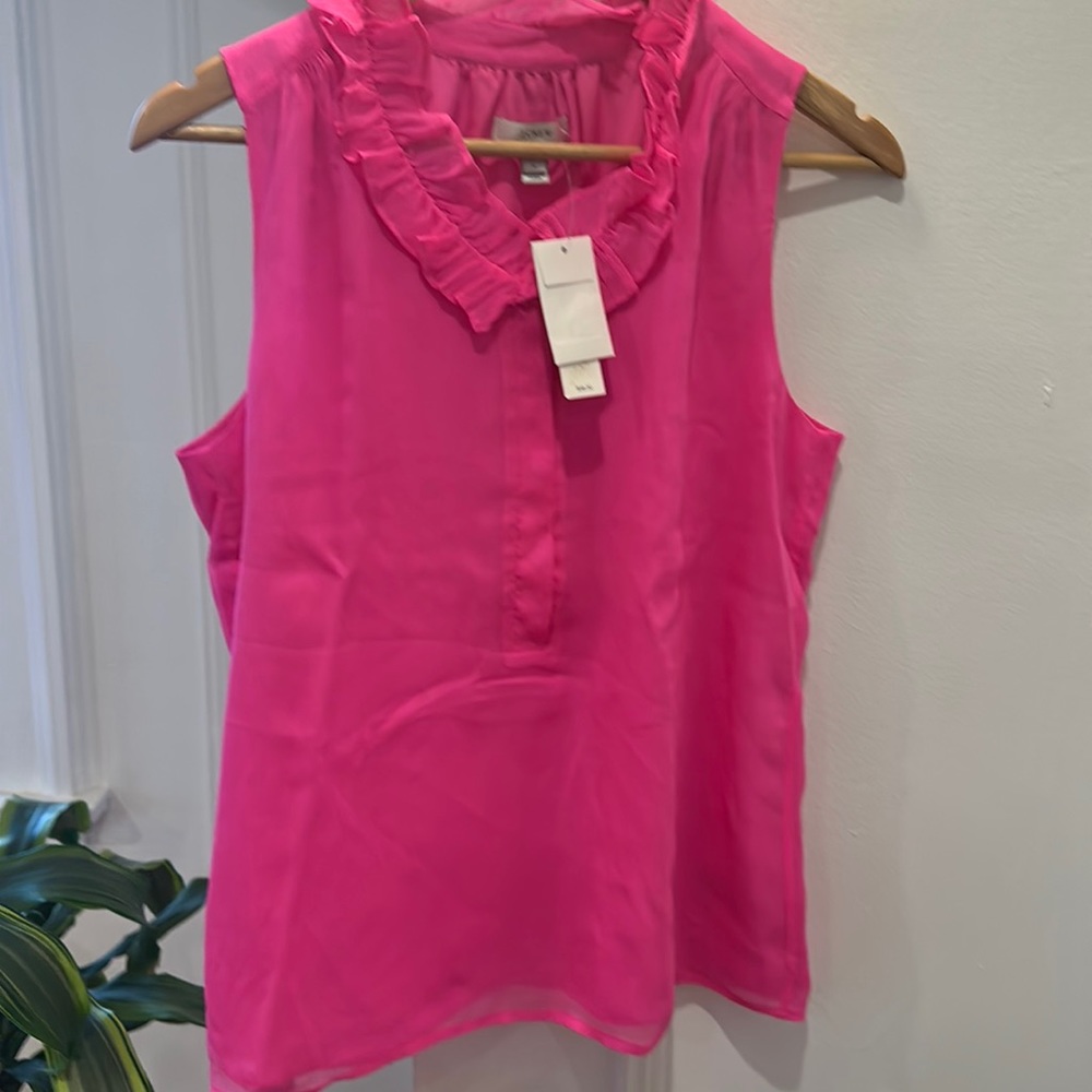 Women’s hot pink ruffles top
